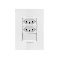 1 Interruptor Simples + 2 Tomadas 10A/250V Click Mec-Tronic 1 Interruptor Simples + 2 Tomadas 10A/250V Click Mec-Tronic