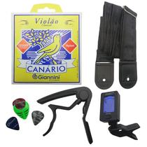 1 Jogo Cordas p/Violão Capotraste Correia Afinador Palhetas 1 Jogo Cordas p/Violão Capotraste Correia Afinador Palhetas