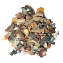 1 kg de Cascalho Chapa de Ágata Bruta Mista para Artesanato e Decoração