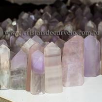 1 kg de Pontas de Fluorita Verde e Roxa Lapidadas à Mão - Ideal para Revenda e Uso Espiritual