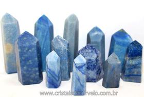 1 kg de Pontas de Quartzo Azul Tipo B - Gerador Sextavado para Revenda e Atacado