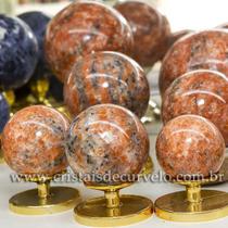 1 Kg Esfera Bola Pedra Calcita Laranja Natural - Atacado - 120830