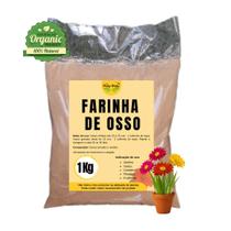 1 Kg Farinha de Osso Adubo Orgânico p/ Ornamentais Flores e Frutos