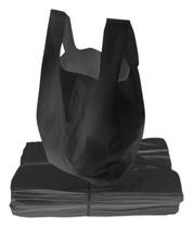 1 kg sacolas plástica preta 40x50 reforçada reciclada - PLASTJAL