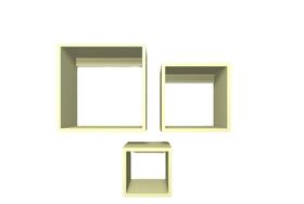 1.Kit 03 Nichos MDF 18mm Para Decoração de Ambiente