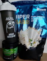 1 kit 1 whey hiper calórico growth 1 kg 1creatina monohidratada 100g 1 coqueteleira