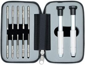 1 Kit Chave Precisao Relogio Relojoeiro Joalheiro Óculos Ourives arrumar celular computador notebook profissional fenda Philips boca ferramenta imã