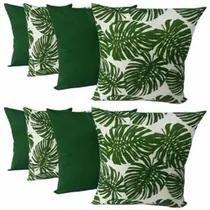 1 kit com 8 capas de almofadas lindas 4 lisa 4 estampadas 1 kit com 8 capas de almofadas lindas 4 lisa 4 estampadas