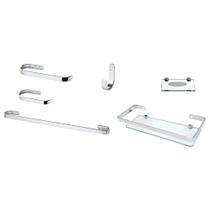 1 Kit De Banheiro Porta Toalha Polido 60 Cm