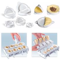 1 kit Fecha Pastel Fogazza Com 5 Formas + 1 Fabrica De Coxinha 8 formas