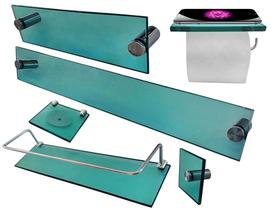 1 Kit Para Banheiro Premium Verde 1 Kit Para Banheiro Premium Verde