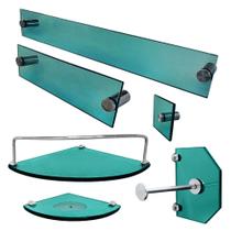 1 Kit Para banheiro safira 02 Modelado (6 peças)