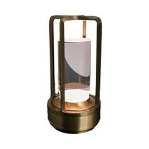 1 lâmpada de mesa de cristal, controlador ajustável por toque, luz ambiente recarregável por USB