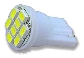 1 Lâmpada Pingo T10-8 Leds Xenon Super Branca A Mais Barata