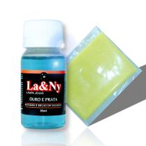 1 Liquido Limpa Joia Prata Azul 35 Ml La&Ny 1 Flanela Magica