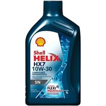 1 Litro de Óleo 10w30 SN Shell HELIX HX7 SN GF5 Lubrificante Semissintético Gasolina Etanol e GNV
