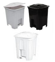 1 Lixeira 15 Litro Com Pedal (Branca, Preto, Cinza) Jaguar