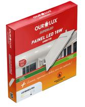 1 Luminária Plafon Led Embutir 18w 6500k Quadrada Ourolux 110v/220v