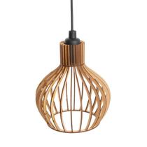 1 Lustre Pendente de Teto em MDF Coquinho para área gourmet, varanda, sala e cozinha