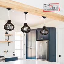 1 Lustres Luminárias de Teto Pendente em MDF Madrid Para Área gourmet,Sala,Cozinha.