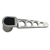 1 Maçaneta Interna Porta Esportiva Cromada E Preta Fusca