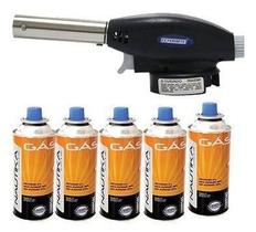 1 Maçarico Portátil Culinário Ferimte Ma54 + 5 Refil Naut 1 Maçarico Portátil Culinário Ferimte Ma54 + 5 Refil Naut