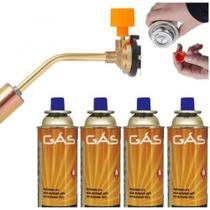 1 Maçarico Portátil Gt-49 Manual Regulagem De Chama + 4 La 1 Maçarico Portátil Gt-49 Manual Regulagem De Chama + 4 La