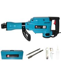 1 Martelete Rompedor Demolidor 15kg 1800W Profissional com Maleta Ponteira Talhadeira Alta Potência