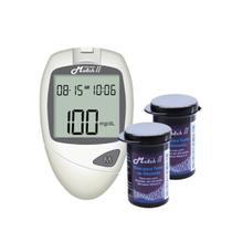 1 Medidor Glicemia Diabete Ok Meter Match II + 2 Frascos de Tiras Reagentes c/50 unidades cada