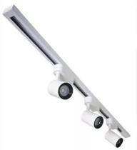 1 metro trilho eletrificado branco + 3x spots led 7w- delis ds2603