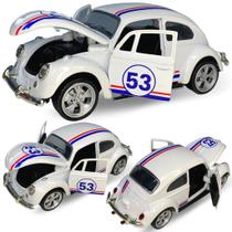 1 Miniatura Fusca Herbie 53 Carro Metal Abre Porta Classico