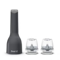 1 Moedor Com 2 Recipientes Finamill Preto 1 Moedor Com 2 Recipientes Finamill Preto