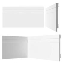 1 Moldura Rodapé Poliestireno Moderno Mdf Resistente Umidade 10cm