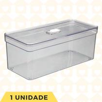 1 Organizador Porta Ovos Transparente Retangular Ideal Geladeira