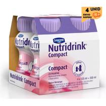 1 Pack C/ 4 Unid-Nutridrink Compact Suplemento Danone 125ml - Morango