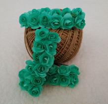 1 Pacote Flor De Papel Mini Rosa Para Artesanato / Lembrancinha De Casamento