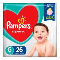 1 Pacote Fralda Descartável Pampers Supersec Revenda Tamanho G