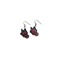 1 Par Brinco Borboleta 3d Tridimensional