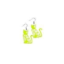 1 Par Brinco Gatinho Cat PET Colorido 3D 1 Par Brinco Gatinho Cat PET Colorido 3D
