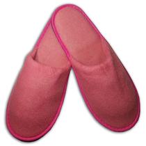 1 Par Chinelo Pantufa Slim Plush Aveludado Feminino Rosa Escuro 39/40 Cód. 724