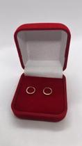 1 Par De Argola Redonda Ouro 18k Dourada - 1mm - 1cm - 0,30 a 0,35 g