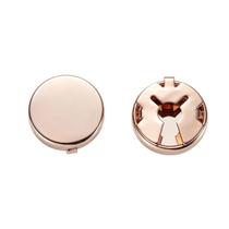 1 par de botão redondo cobrir abotoaduras de botão abotoaduras tema festa tema - Rose Gold