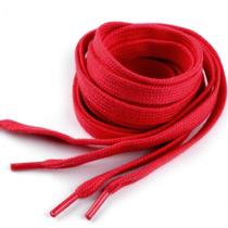 1 par de Cadarço Atacador Chato De Poliéster 1,40 Vermelho