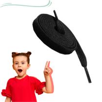 1 Par De Cadarço Chato 1,10cm PRETO 1 Par De Cadarço Chato 1,10cm PRETO