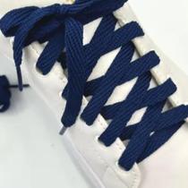 1 Par de Cadarço Chato Atacador Poliéster 1,40 Azul Marinho