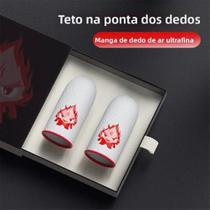 1 par de capa para pontas dos dedos para jogo móvel pubg, manga luminosa respirável para polegar