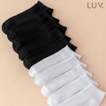 1 par de meias branca preta qualidade masculina feminina unisex
