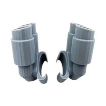 1 par de silenciador duplo de escape para crocs acessórios de pingente de sapato perceptível