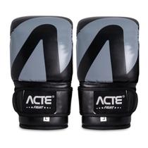 1 Par Luva Boxe Bate Saco Treino Fight P19 Preta Acte Sports