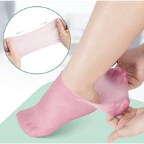 1 Par Meia Hidratante Silicone Antiderrapante Pés Rachados DS